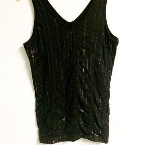 Maurices black sequin tank